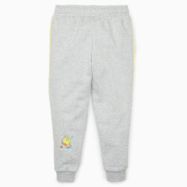 Pants PUMA x BOB ESPONJA T7 para niños, Light Gray Heather, extralarge